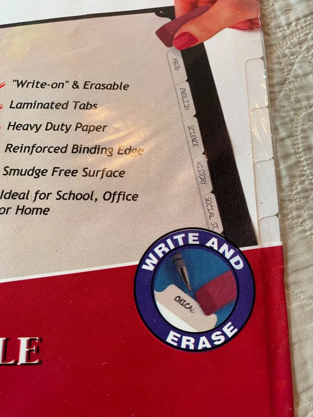 Postfax Erasable Tab Dividers- 8 white tabs- NEW!